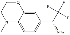 (1R)-2,2,2-TRIFLUORO-1-(4-METHYL(2H,3H-BENZO[E]1,4-OXAZIN-7-YL))ETHYLAMINE Struktur