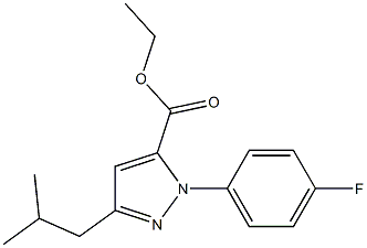 1-(4-FLUOROPHENYL)-3-(2-METHYLPROPYL)-1H-PYRAZOLE-5-CARBOXYLIC ACID ETHYL ESTER Struktur