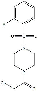 1-(CHLOROACETYL)-4-[(2-FLUOROPHENYL)SULFONYL]PIPERAZINE Struktur