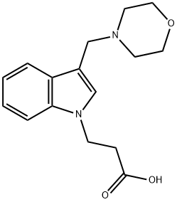 3-(3-MORPHOLIN-4-YLMETHYL-INDOL-1-YL)-PROPIONIC ACID Struktur