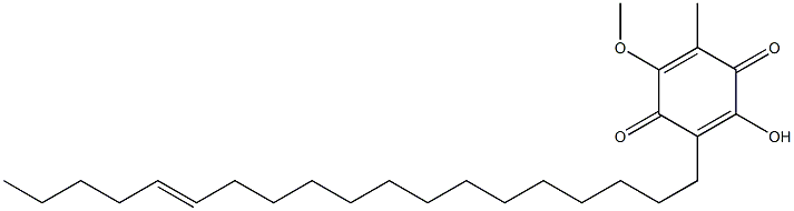 2-HYDROXY-5-METHOXY-6-METHYL-3-((E)-NONADEC-14-ENYL)-[1,4]BENZOQUINONE Struktur