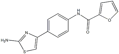 N-[4-(2-AMINO-1,3-THIAZOL-4-YL)PHENYL]-2-FURAMIDE Struktur