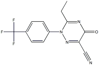 3-ETHYL-5-OXO-2-[4-(TRIFLUOROMETHYL)PHENYL]-2,5-DIHYDRO-1,2,4-TRIAZINE-6-CARBONITRILE Struktur