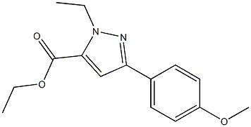 ETHYL 1-ETHYL-3-(4-METHOXYPHENYL)-1H-PYRAZOLE-5-CARBOXYLATE Struktur