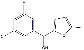 3-CHLORO-5-FLUOROPHENYL-(5-METHYL-2-FURYL)METHANOL Struktur