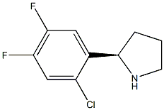 (2R)-2-(2-CHLORO-4,5-DIFLUOROPHENYL)PYRROLIDINE Struktur