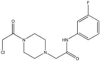 2-[4-(CHLOROACETYL)PIPERAZIN-1-YL]-N-(3-FLUOROPHENYL)ACETAMIDE Struktur