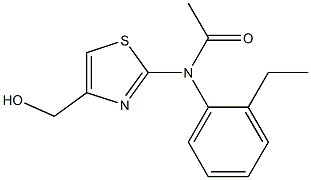 N-(2-ETHYLPHENYL)-N-[4-(HYDROXYMETHYL)-1,3-THIAZOL-2-YL]ACETAMIDE Struktur