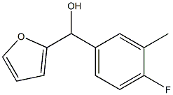 4-FLUORO-3-METHYLPHENYL-(2-FURYL)METHANOL Struktur