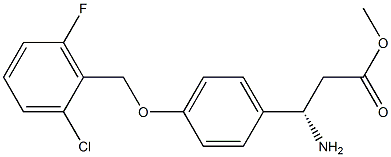 METHYL (3S)-3-AMINO-3-(4-[(2-CHLORO-6-FLUOROPHENYL)METHOXY]PHENYL)PROPANOATE Struktur