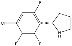 (2S)-2-(4-CHLORO-2,3,6-TRIFLUOROPHENYL)PYRROLIDINE Struktur