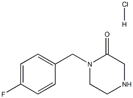 1-(4-FLUORO-BENZYL)-PIPERAZIN-2-ONE HYDROCHLORIDE Struktur