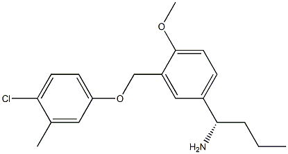 (1S)-1-(3-[(4-CHLORO-3-METHYLPHENOXY)METHYL]-4-METHOXYPHENYL)BUTYLAMINE Struktur