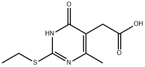 (2-ETHYLSULFANYL-4-METHYL-6-OXO-1,6-DIHYDRO-PYRIMIDIN-5-YL)-ACETIC ACID Struktur