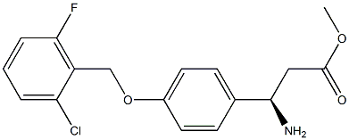 METHYL (3R)-3-AMINO-3-(4-[(2-CHLORO-6-FLUOROPHENYL)METHOXY]PHENYL)PROPANOATE Struktur