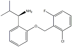 (1R)-1-(2-[(6-CHLORO-2-FLUOROPHENYL)METHOXY]PHENYL)-2-METHYLPROPYLAMINE Struktur