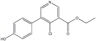 4-CHLORO-5-(4-HYDROXYPHENYL)-NICOTINIC ACID ETHYL ESTER Struktur