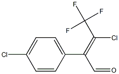 3-CHLORO-2-(4-CHLORO-PHENYL)-4,4,4-TRIFLUORO-BUT-2-ENAL Struktur