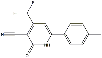 3-CYANO-4-DIFLUOROMETHYL-6-(P-TOLYL)-2(1H)-PYRIDONE Struktur