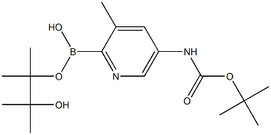 5-TERT-BUTYLOXYCARBONYLAMINO-3-METHYLPYRIDINE-2-BORONIC ACID PINACOL ESTER Struktur