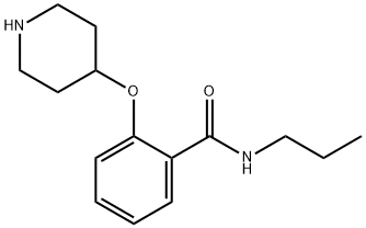 2-(PIPERIDIN-4-YLOXY)-N-PROPYL-BENZAMIDE Struktur