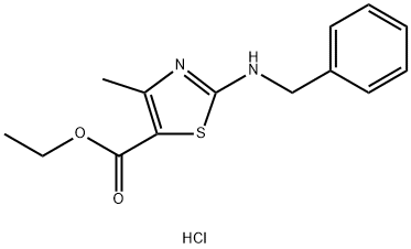 ETHYL 2-(BENZYLAMINO)-4-METHYL-1,3-THIAZOLE-5-CARBOXYLATE HYDROCHLORIDE Struktur