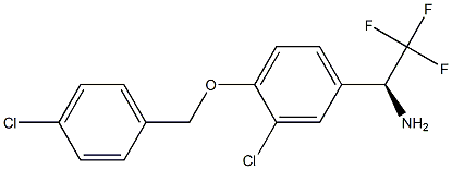 (1S)-1-(3-CHLORO-4-[(4-CHLOROPHENYL)METHOXY]PHENYL)-2,2,2-TRIFLUOROETHYLAMINE Struktur