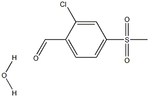 2-CHLORO-4-(METHYLSULFONYL)BENZALDEHYDE HYDRATE Struktur