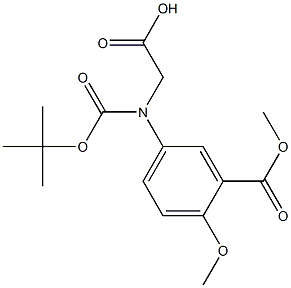 (S)-(BOC)-3-CARBOMETHOXY-4-METHOXYPHENYLGLYCINE Struktur