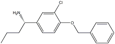 (1S)-1-[3-CHLORO-4-(PHENYLMETHOXY)PHENYL]BUTYLAMINE Struktur