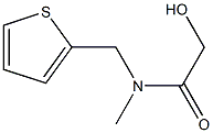 2-HYDROXY-N-METHYL-N-(THIEN-2-YLMETHYL)ACETAMIDE Struktur