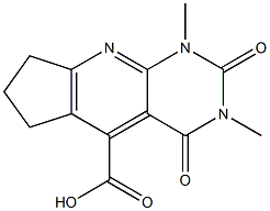 1,3-DIMETHYL-2,4-DIOXO-2,3,4,6,7,8-HEXAHYDRO-1H-CYCLOPENTA[5,6]PYRIDO[2,3-D]PYRIMIDINE-5-CARBOXYLIC ACID Struktur