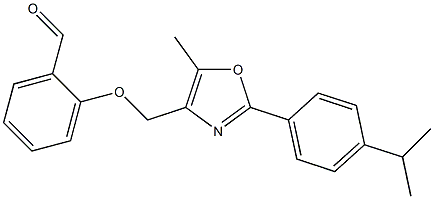 2-[2-(4-ISOPROPYL-PHENYL)-5-METHYL-OXAZOL-4-YLMETHOXY]-BENZALDEHYDE Struktur