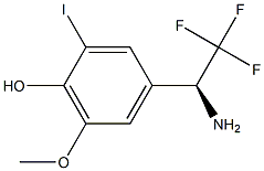 4-((1S)-1-AMINO-2,2,2-TRIFLUOROETHYL)-2-IODO-6-METHOXYPHENOL Struktur