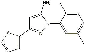 1-(2,5-DIMETHYLPHENYL)-3-THIEN-2-YL-1H-PYRAZOL-5-AMINE Struktur