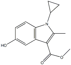 METHYL 1-CYCLOPROPYL-5-HYDROXY-2-METHYL-1H-INDOLE-3-CARBOXYLATE Struktur