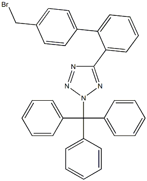 5-[2-(4-BROMOMETHYLPHENYL)PHENYL]-2-TRIPHENYLMETHYL-TETRAZOLE Struktur