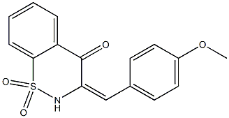 (3E)-3-(4-METHOXYBENZYLIDENE)-2,3-DIHYDRO-4H-1,2-BENZOTHIAZIN-4-ONE 1,1-DIOXIDE Struktur