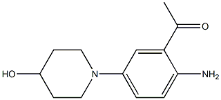 1-[2-AMINO-5-(4-HYDROXYPIPERIDINO)PHENYL]-1-ETHANONE Struktur