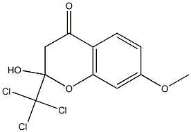 2-HYDROXY-7-METHOXY-2-(TRICHLOROMETHYL)CHROMANE-4-ONE Struktur