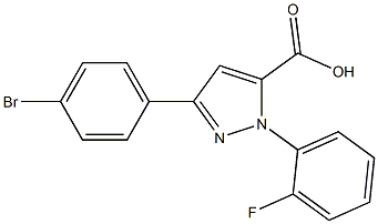 3-(4-BROMOPHENYL)-1-(2-FLUOROPHENYL)-1H-PYRAZOLE-5-CARBOXYLIC ACID Struktur