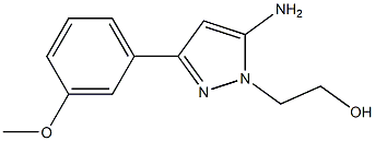 2-[5-AMINO-3-(3-METHOXYPHENYL)-1H-PYRAZOL-1-YL]ETHANOL Struktur