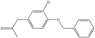 4-BENZYLOXY-3-CHLOROPHENYLACETONE Struktur