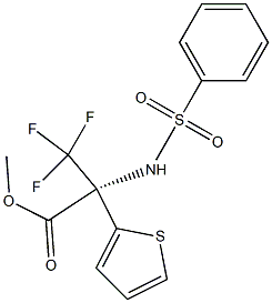 METHYL 3,3,3-TRIFLUORO-N-(PHENYLSULFONYL)-2-(2-THIENYL)ALANINATE Struktur