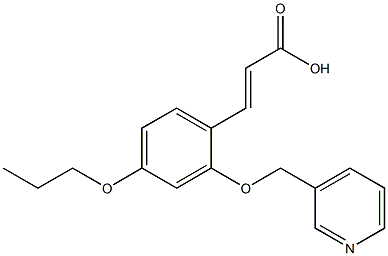 (2E)-3-[4-PROPOXY-2-(PYRIDIN-3-YLMETHOXY)PHENYL]ACRYLIC ACID Struktur