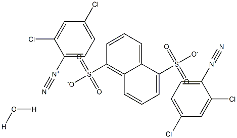 2,4-DICHLOROBENZENEDIAZONIUM 1,5-NAPHTHALENEDISULFONATE HYDRATE Struktur