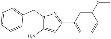 1-BENZYL-3-(3-METHOXYPHENYL)-1H-PYRAZOL-5-AMINE Struktur