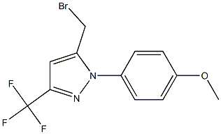 5-(BROMOMETHYL)-1-(4-METHOXYPHENYL)-3-(TRIFLUOROMETHYL)-1H-PYRAZOLE Struktur