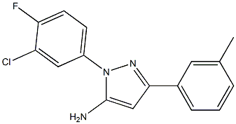 1-(3-CHLORO-4-FLUOROPHENYL)-3-M-TOLYL-1H-PYRAZOL-5-AMINE Struktur