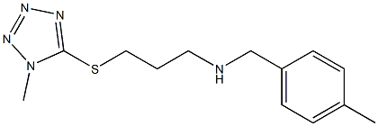 N-(4-METHYLBENZYL)-3-((1-METHYL-1H-TETRAZOL-5-YL)THIO)PROPAN-1-AMINE Struktur